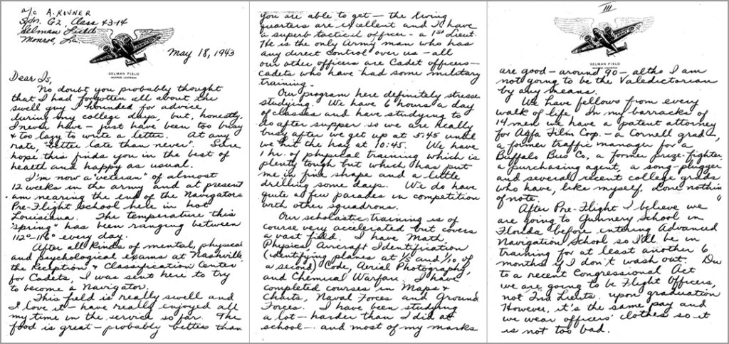 Letter to Is Wachs 1943