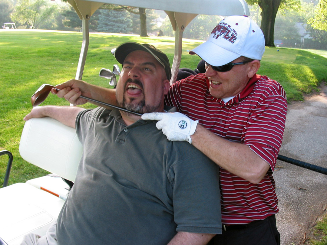 Mentz and Mahoney goofing around